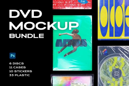 DVD Case Mockup Template Bundle Disc