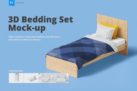 Bedding Set Mockup | Single Bed