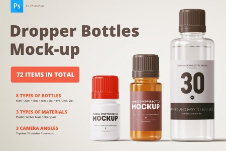 Dropper Bottles Mock-up