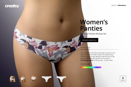 Women's Panties Mockup Set