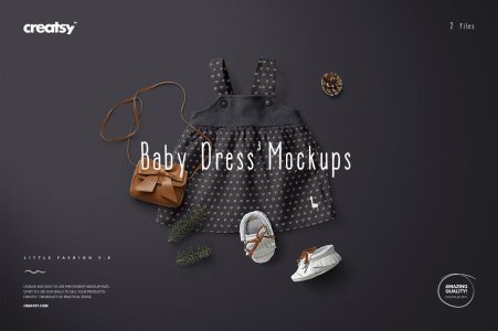 Baby Dress Mockup Set 3