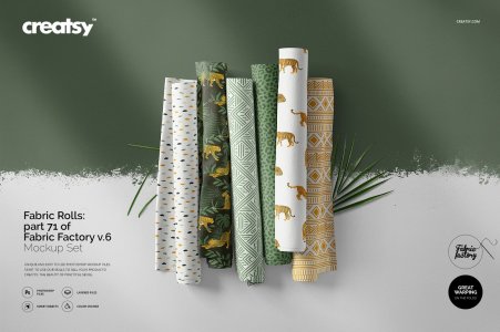 Fabric Rolls Mockup 71/FF v.6