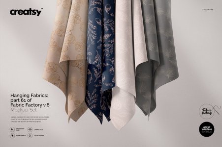 Hanging Fabrics Mockup 61/FF v.6