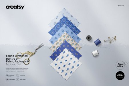 Fabric Swatches Mockup 72/FF v.6