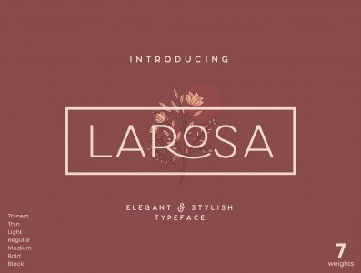 Larosa Sans Elegant Typeface