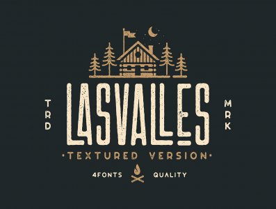 Las Valles Textured Typeface