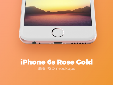 iPhone 6s Rose Gold mockups