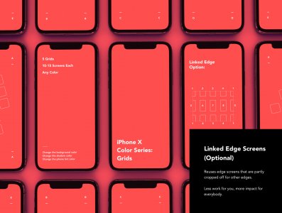 iPhone X Color Series Grids