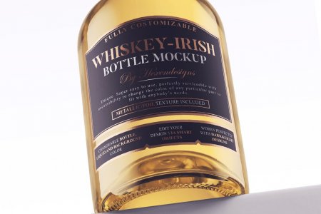 Whiskey-Irish Bottle Mockup