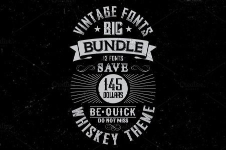 Whiskey Fonts BIG Bundle