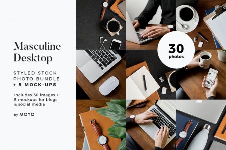 Masculine Desktop Stock Photo Bundle