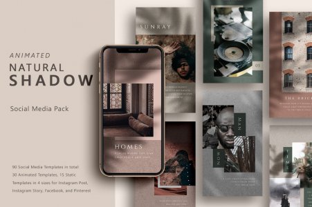CANVA Natural Shadow Instagram Pack