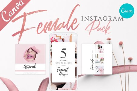 CANVA Female Instagram Pack