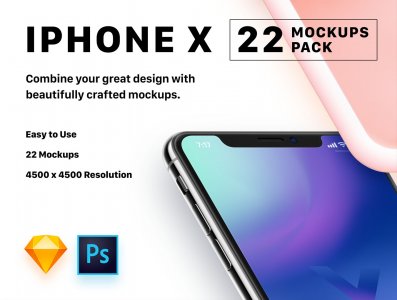 iPhone X – 22 Mockups Pack