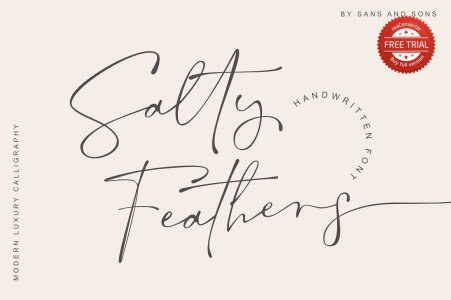 Salty Feathers - Modern Script