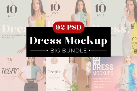 75% OFF Sale Woman Dress Mockup Bundle