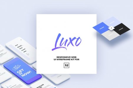 Luxo XD Responsive Wireframe UI Kit