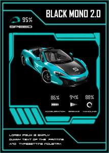 Trading Card Game Cars Race TEMPLATE