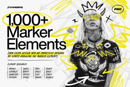 1,000+ PNG Marker Elements