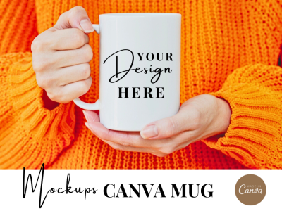 Coffee Mug in Hands Mockup-Halloween mug mockup-Woman holding mug JPG-Winter Style mug Mockup-orange Fall Mug Mockup