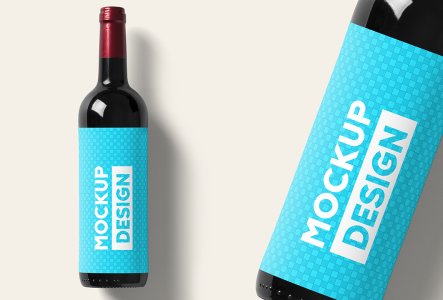 Wine Label Presentation PSD Label Mockup